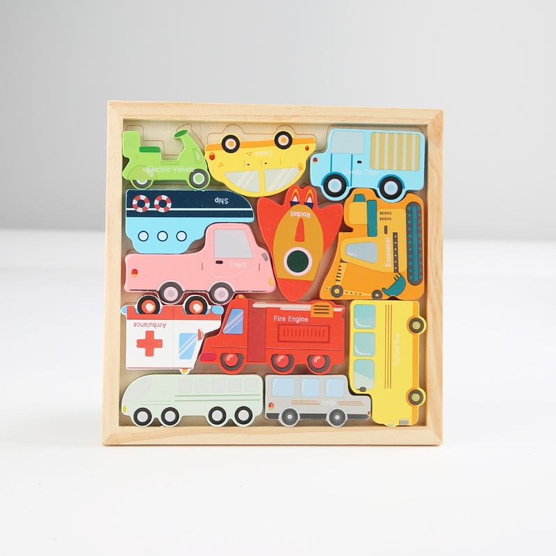 Animal Vegetable Fruit Wooden Three-Dimensional Puzzle Boys And Girls Cognitive Puzzle Children'S Early Education Educational Toys - Image 1